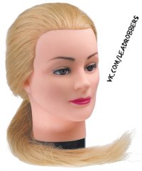 Таня 60 см учебная голова |Натуральные волосы| Для причесок и плетения | Парикмахерский манекен | Болванка парикмахера