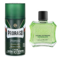 Набор для бритья Proraso зеленый: пена + лосьон после бритья
