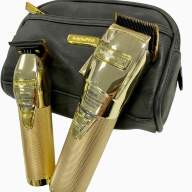 Набор Gold Babyliss Pro: машинка + триммер + фирменная сумка