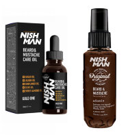 Nishman набор для ухода за бородой Premium: масло + парфюм для бороды и усов
